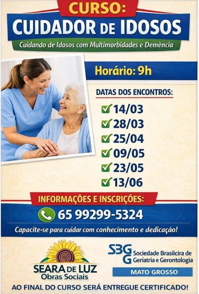 CURSO CUIDADOR DE IDOSOS - Gratuito