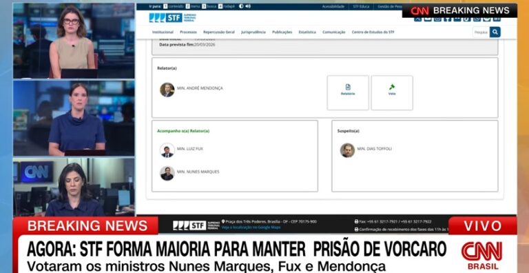 Segunda Turma do STF forma maioria para manter a prisão de Vorcaro | LIVE CNN